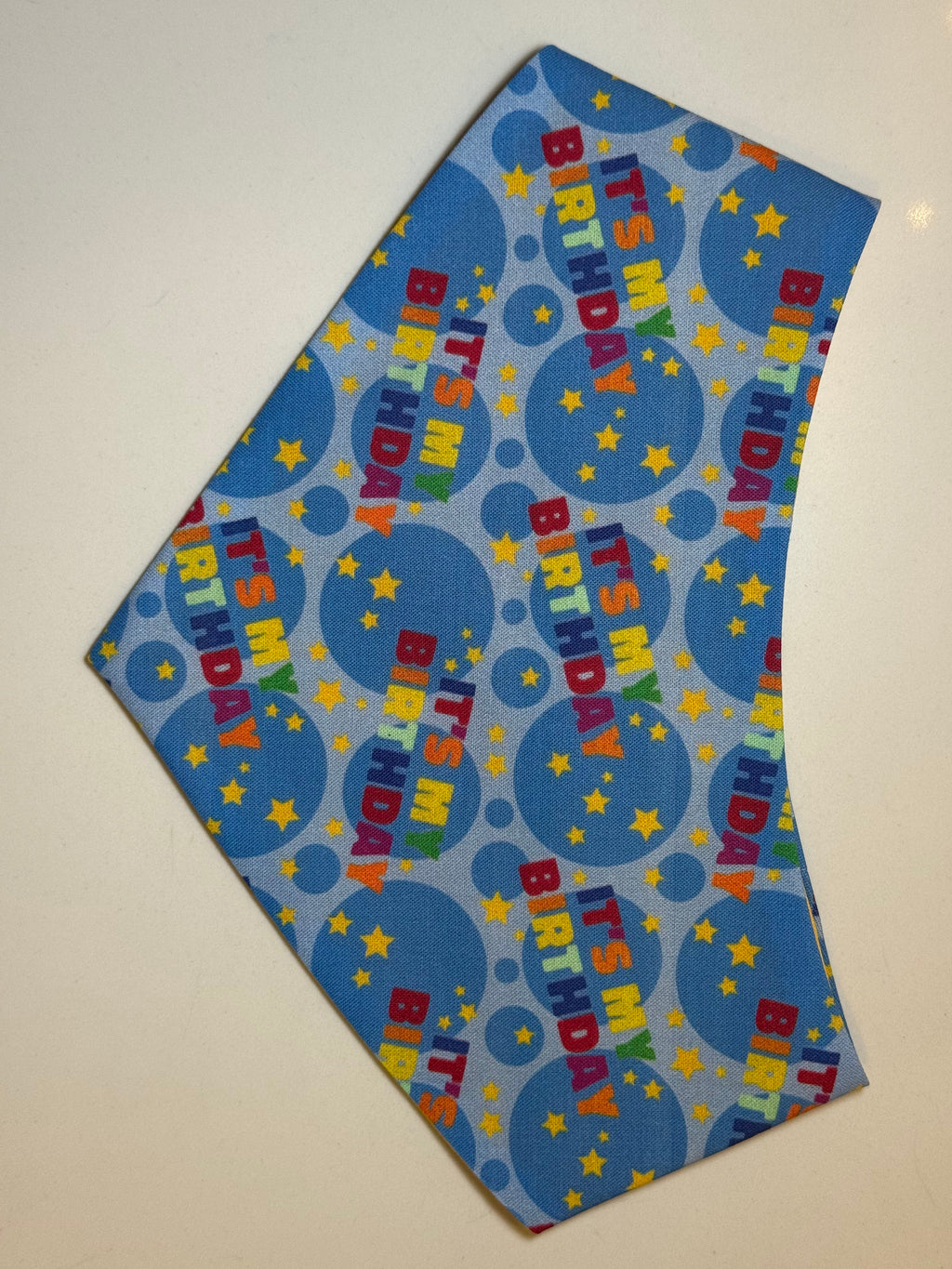 Birthday Bestie handmade pet bandana colorful birthday print
