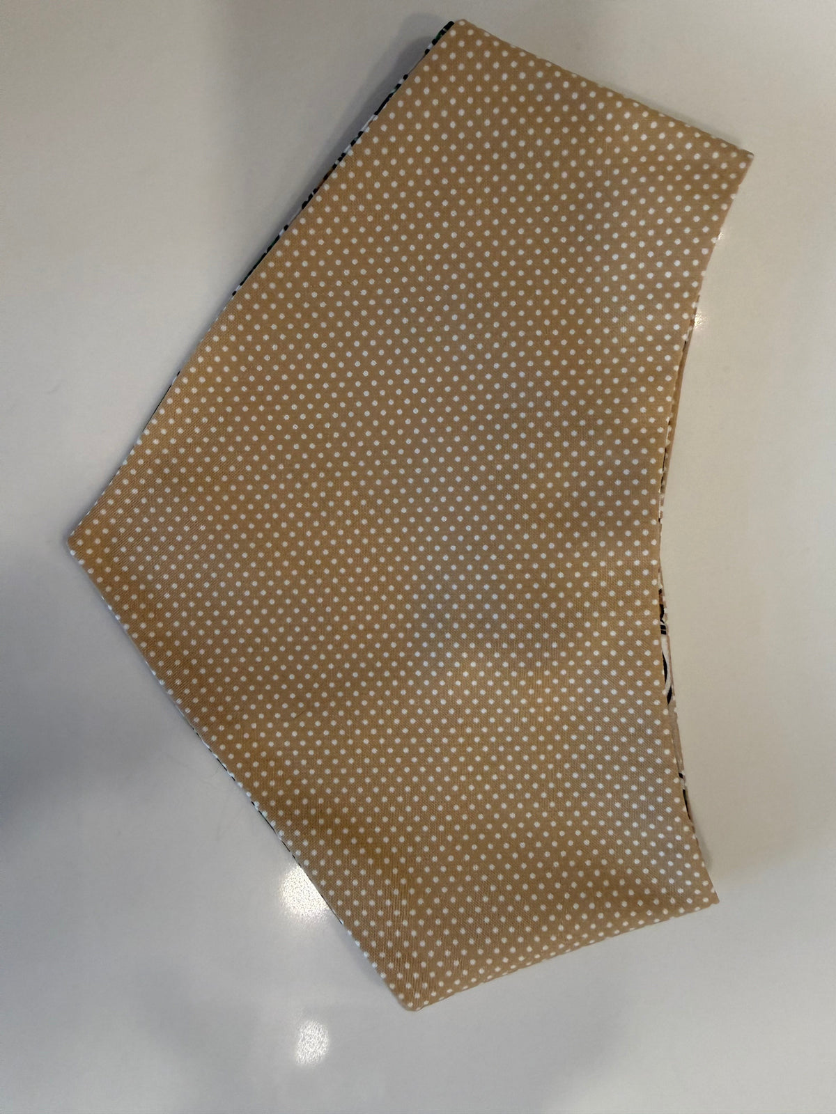 Meet Me at Starbys pet bandana tan polka-dot reverse