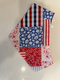Patchwork Paws handmade pet bandana patriotic patchwork print