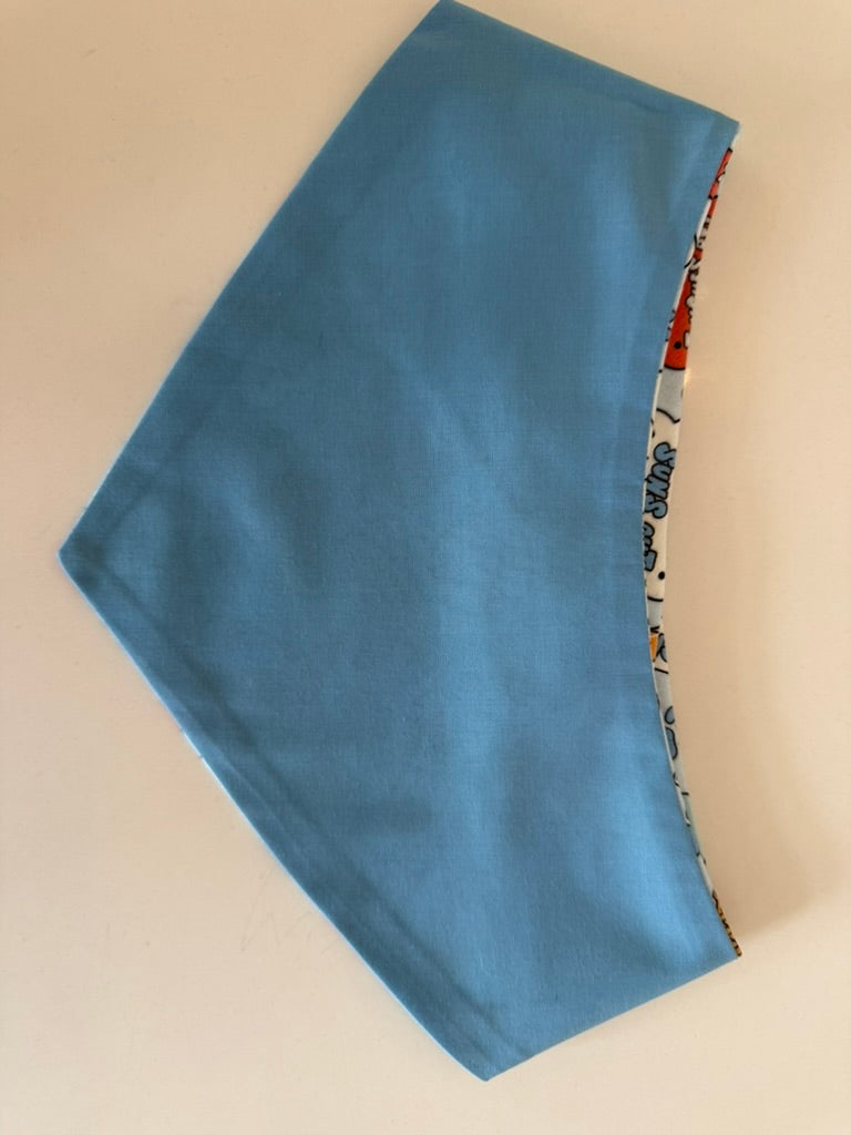 Pool Paw-ty pet bandana solid pool blue side